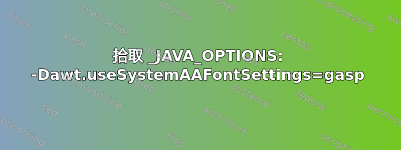 拾取 _JAVA_OPTIONS: -Dawt.useSystemAAFontSettings=gasp