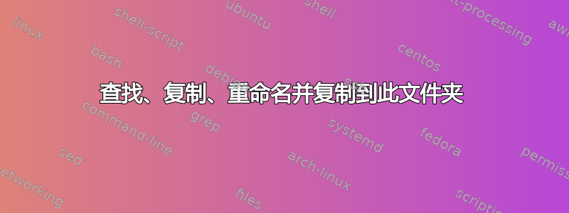 查找、复制、重命名并复制到此文件夹