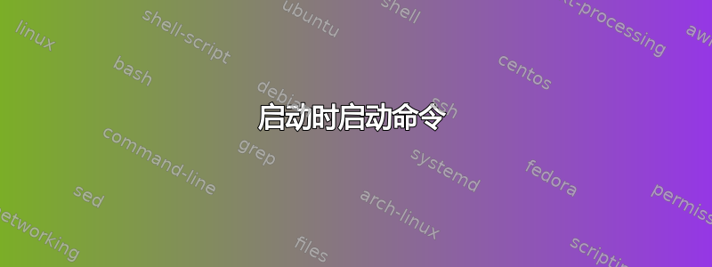 启动时启动命令