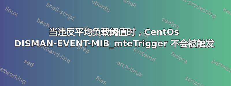 当违反平均负载阈值时，CentOs DISMAN-EVENT-MIB_mteTrigger 不会被触发