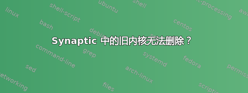 Synaptic 中的旧内核无法删除？