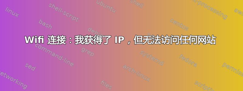 Wifi 连接：我获得了 IP，但无法访问任何网站