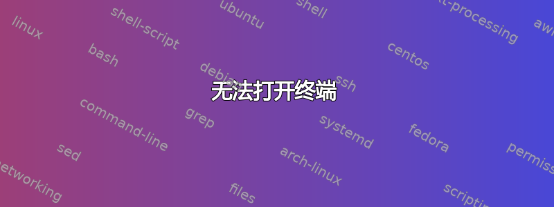 无法打开终端