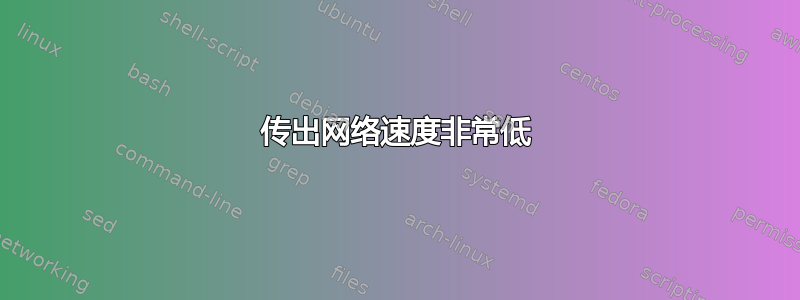 传出网络速度非常低