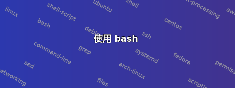 使用 bash