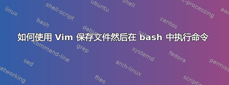 如何使用 Vim 保存文件然后在 bash 中执行命令