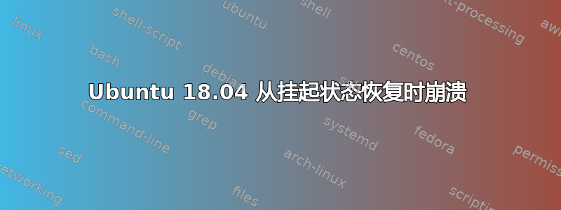 Ubuntu 18.04 从挂起状态恢复时崩溃