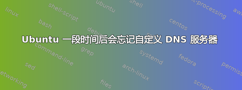 Ubuntu 一段时间后会忘记自定义 DNS 服务器