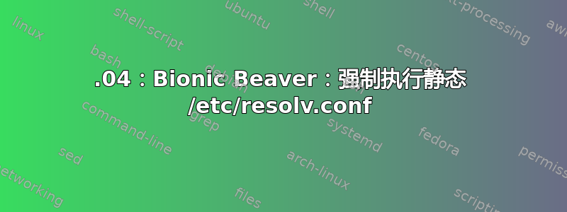 18.04：Bionic Beaver：强制执行静态 /etc/resolv.conf