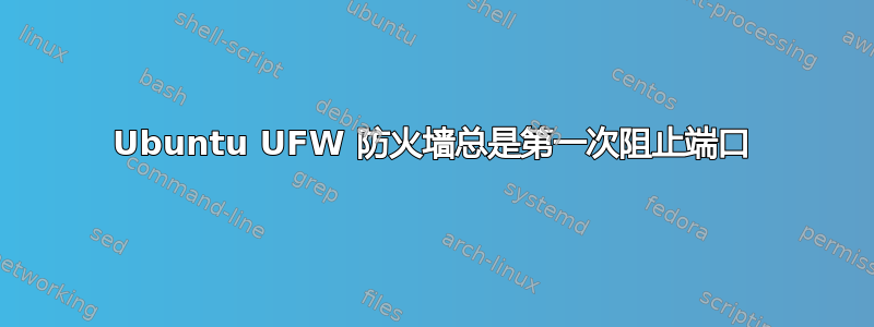 Ubuntu UFW 防火墙总是第一次阻止端口