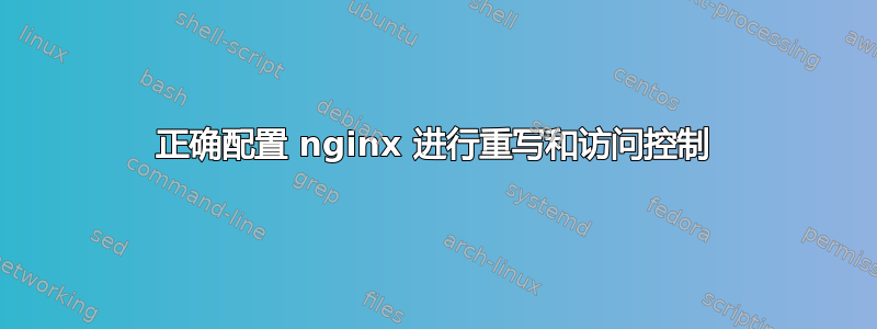 正确配置 nginx 进行重写和访问控制