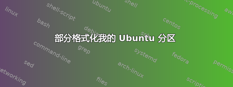 部分格式化我的 Ubuntu 分区