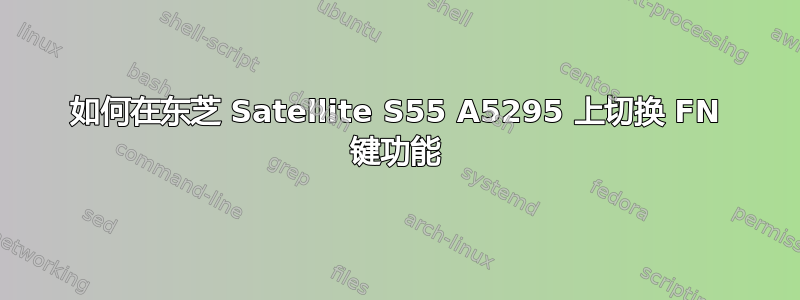 如何在东芝 Satellite S55 A5295 上切换 FN 键功能