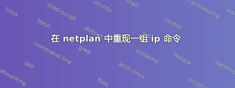 在 netplan 中重现一组 ip 命令