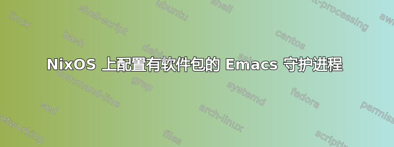 NixOS 上配置有软件包的 Emacs 守护进程