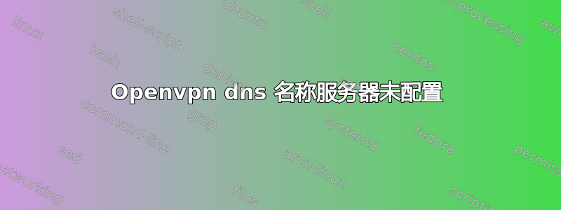 Openvpn dns 名称服务器未配置