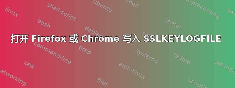 打开 Firefox 或 Chrome 写入 SSLKEYLOGFILE