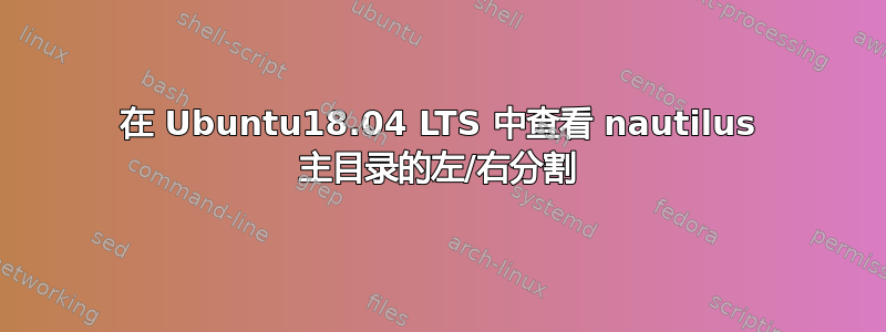 在 Ubuntu18.04 LTS 中查看 nautilus 主目录的左/右分割