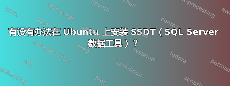 有没有办法在 Ubuntu 上安装 SSDT（SQL Server 数据工具）？