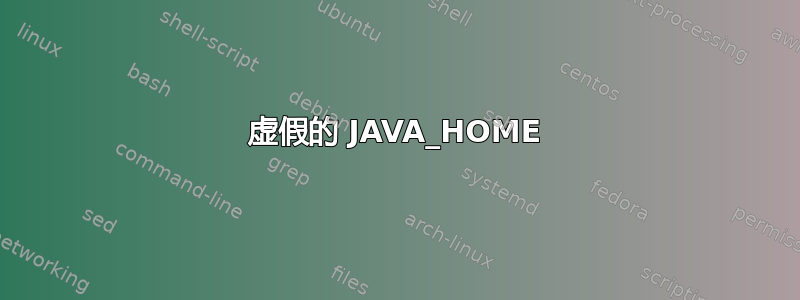 虚假的 JAVA_HOME