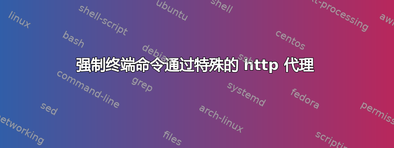 强制终端命令通过特殊的 http 代理