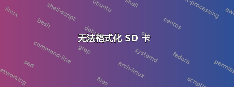 无法格式化 SD 卡 