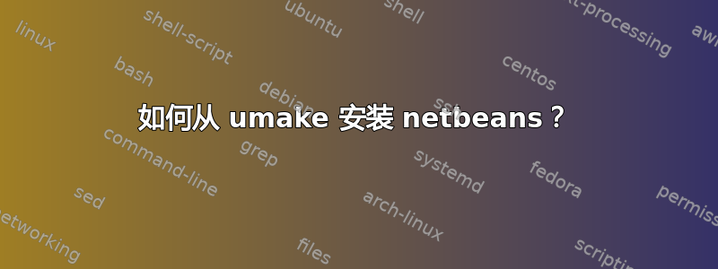 如何从 umake 安装 netbeans？