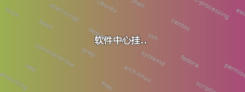 软件中心挂..