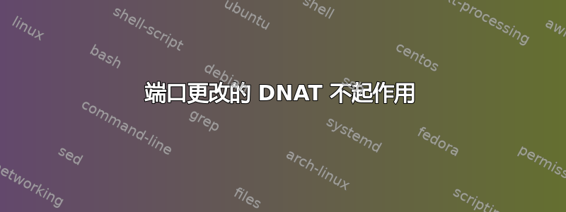 端口更改的 DNAT 不起作用