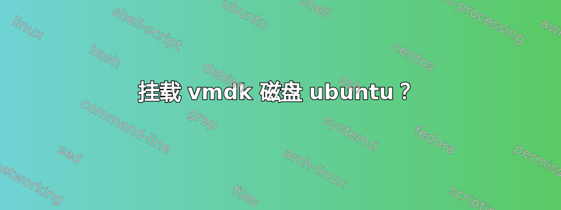 挂载 vmdk 磁盘 ubuntu？