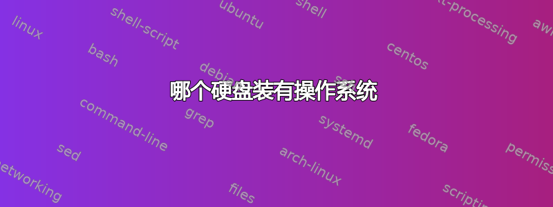 哪个硬盘装有操作系统