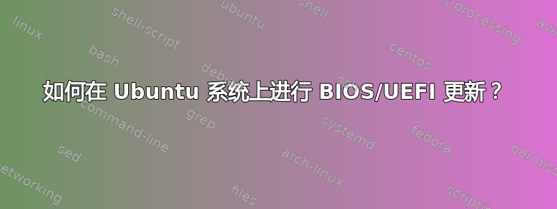 如何在 Ubuntu 系统上进行 BIOS/UEFI 更新？