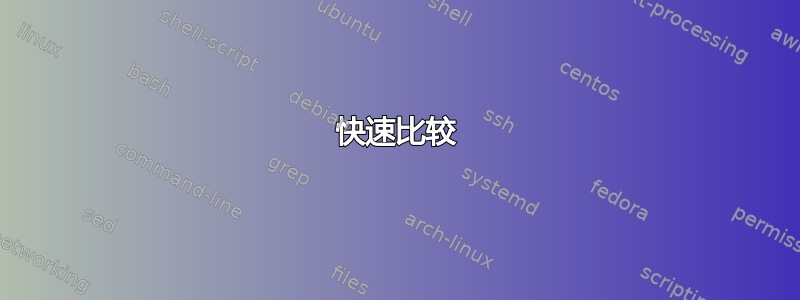 快速比较