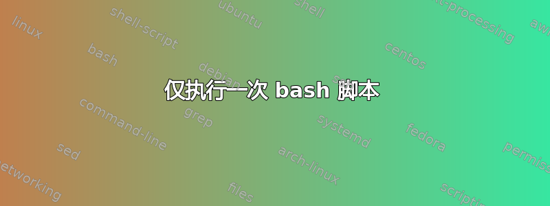 仅执行一次 bash 脚本