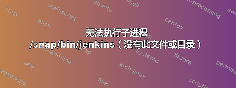 无法执行子进程 /snap/bin/jenkins（没有此文件或目录）