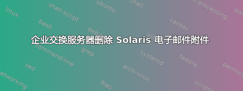 企业交换服务器删除 Solaris 电子邮件附件