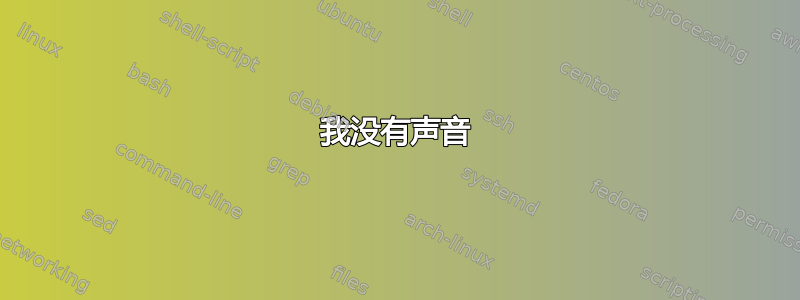 我没有声音