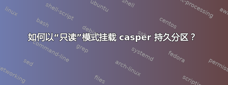 如何以“只读”模式挂载 casper 持久分区？