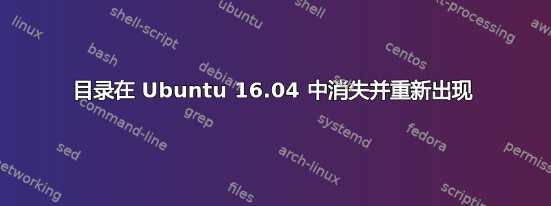 目录在 Ubuntu 16.04 中消失并重新出现