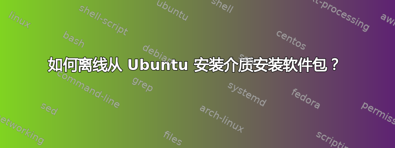 如何离线从 Ubuntu 安装介质安装软件包？