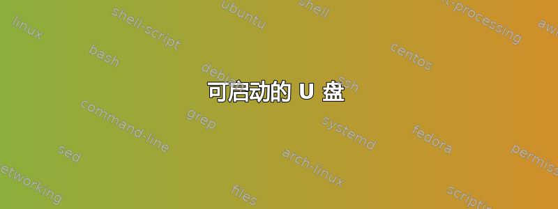 可启动的 U 盘