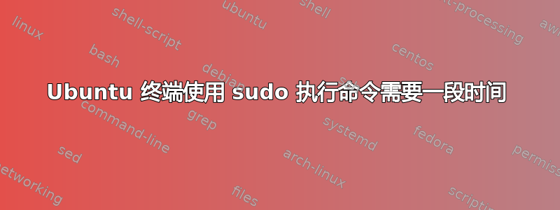 Ubuntu 终端使用 sudo 执行命令需要一段时间