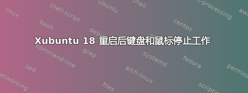 Xubuntu 18 重启后键盘和鼠标停止工作