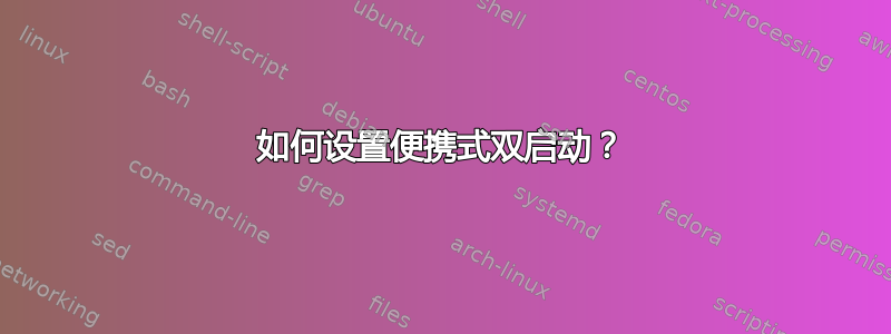 如何设置便携式双启动？