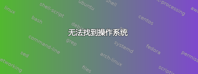 无法找到操作系统