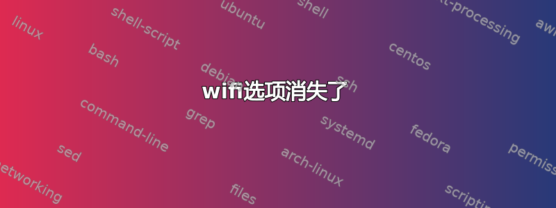 wifi选项消失了