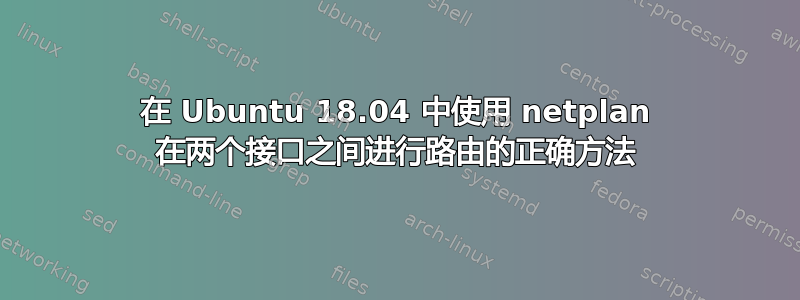 在 Ubuntu 18.04 中使用 netplan 在两个接口之间进行路由的正确方法