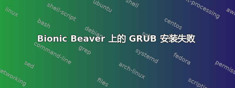 Bionic Beaver 上的 GRUB 安装失败