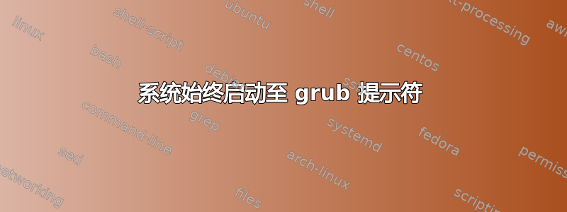 系统始终启动至 grub 提示符