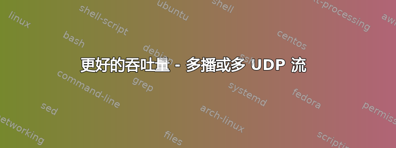 更好的吞吐量 - 多播或多 UDP 流 